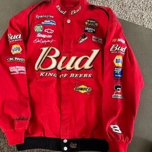 NASCAR - Budweiser Red Racing Jacket with Patches